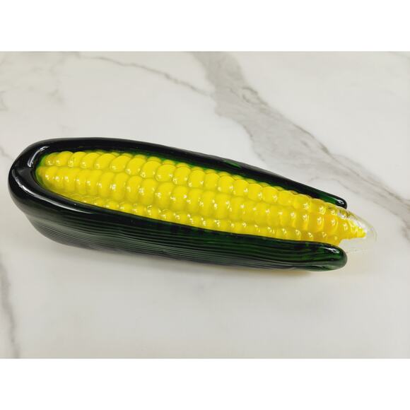 Art Glass Hand Blow Ear Sweet Corn Vegetable 8" Home Decor 90s Vintage - Picture 7 of 12